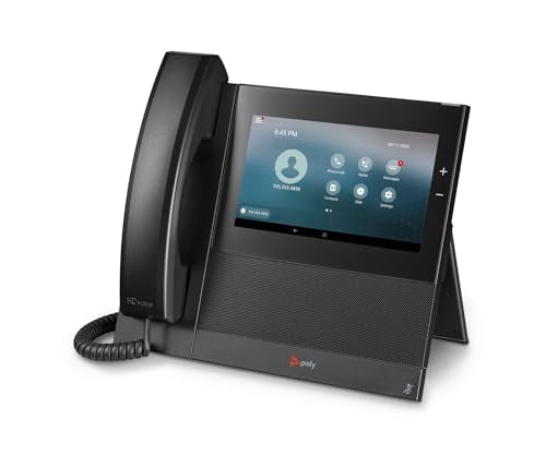 Poly CCX 600 IP Phone - Corded - Corded/Cordless - Bluetooth, Wi-Fi - Desktop - Black - VoIP - 2 x Network (RJ-45) - PoE Ports