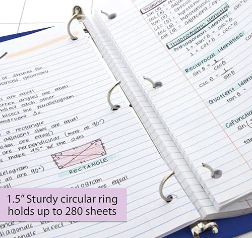 12 Pack, 1.5" Blue 3-Ring View Binder w/ 2-Pockets