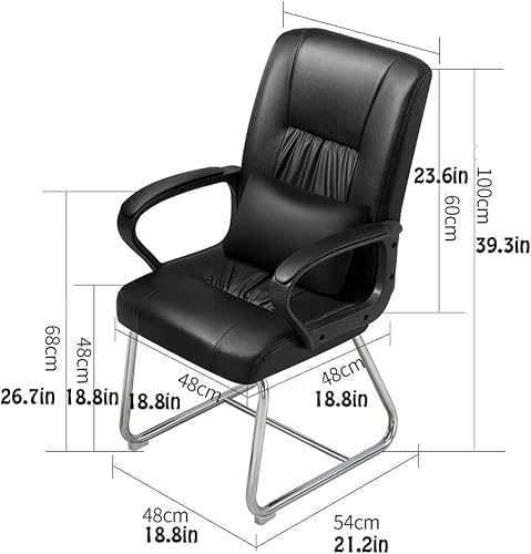 Office Desk Chairs Office Chair Pu Faux Leather Desk Chair Ergonomic Computer Chair with Armrests Comfortable Managerial Chairs Executive Chairs Lumbar Support