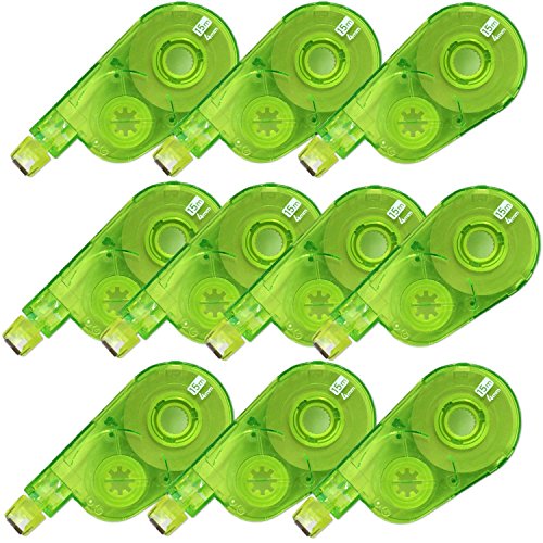 Plus 49-580 Correction Tape Wheeper Switch 4mm Green Replacement Tape Pack of 10