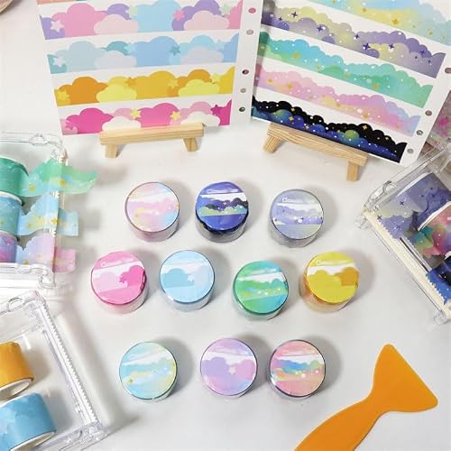 UOHLCX Washi Tape Cute Art Decorative Adhesive DIY Scrapbooking Sticker Label Stationery