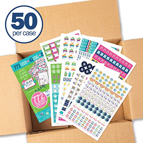Bulk Budget Planning Stickers, Case of 50 Sticker Sets, 772 Stickers Per Set, Bill Due Date Reminders, Expense Tracking, Savings Goals, Auto Expenses, Holiday Spending, Eating Out