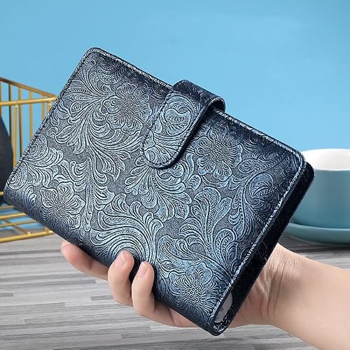 GFHSKRPL A6/A5 Vintage Embossed PU Leather DIY Binder Notebook Cover Diary Agenda Planner Paper Cover School Stationery(D,A6)
