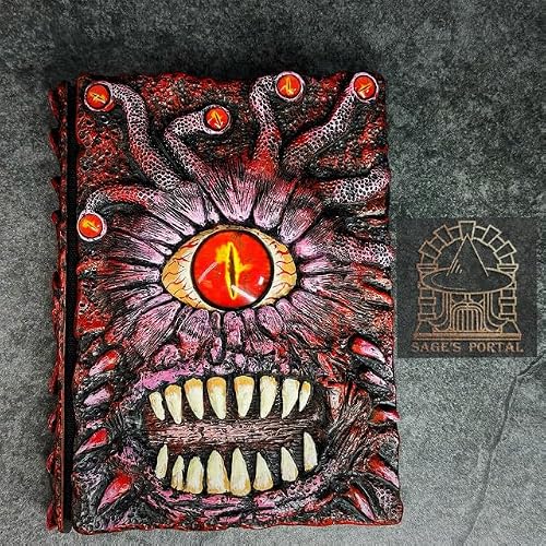 Sage's Portal Eye Tyrant Notebook for TTRPG DND Dungeons and Dragons Sketchbook Diary Journal (Notebook Gift Set, Red Eye Tyrant)