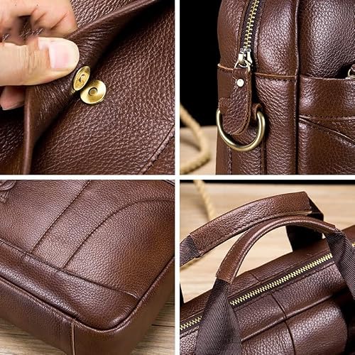Briefcase Can Be Used For Laptop Leather Shoulder Messenger Bag For Office Tote