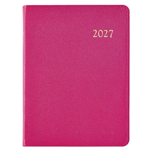 Graphic Image 2027 Desk Diary - Goatskin Leather Bound - USA