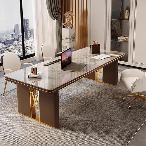 LINKIO Home Office Desks Rock Board Desk CEO Office Boss Desk Simple Home Study Large Board Table Computer Table Desk(200cm)