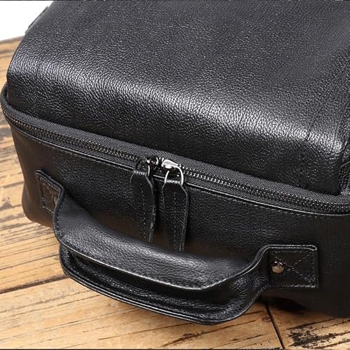 YMGSCC Men's Business Travel Backpack Genuine Leather Large Capacity Computer Bag Schoolbag