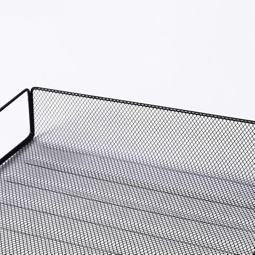 File Rack Office Storage File Stacking Tray Three-Layer Column Data Frame Iron Mesh Rack Letter Trays