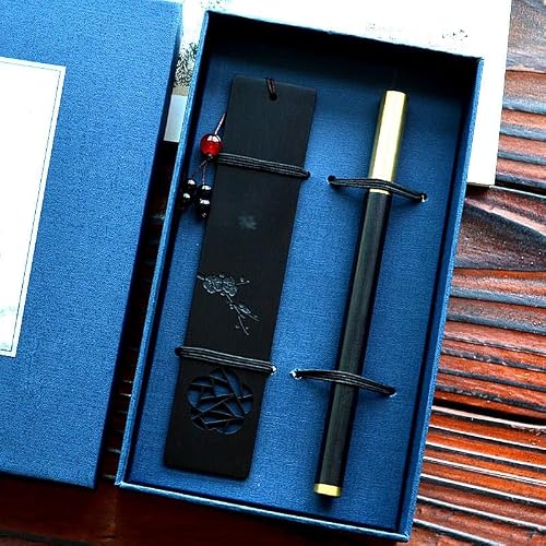 SEUOKMN Classical Chinese Literary Pen Bookmark Set Engraved Hollowing