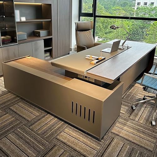 LINKIO Home Office Desks Manager Office Modern Boss Supervisor Desk Office Large Desk Workbench Computer Table Desk
