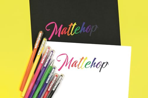 Pentel MATTEHOP Color Gel Pen Set, 1.0 mm, 21 Colors, Metal Box (K110-V21ST)