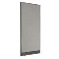 Global Industrial Electric Office Partition Panel, Gray 36-1/4"W x 76"H