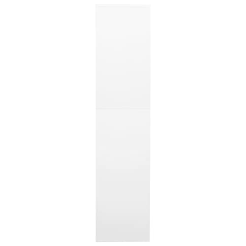 QZZCED Office Cabinet Lockable Doors White Steel 35.4"x15.7"x70.9