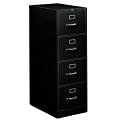 HON 310 Series Vertical 4 Drawer Legal File Cabinet in Black