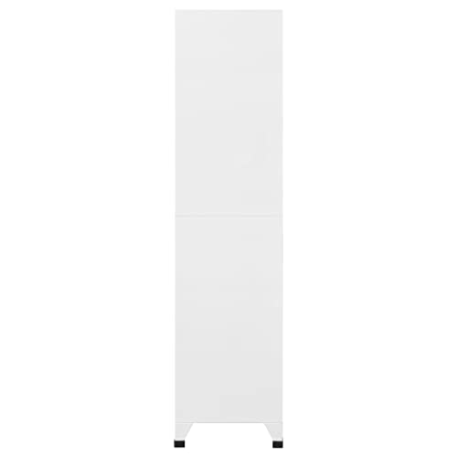 GOLINPEILO Metal Locker Storage Cabinet with 18 Lockable Doors, White Steel Organizer 35.4"x17.7"x70.9
