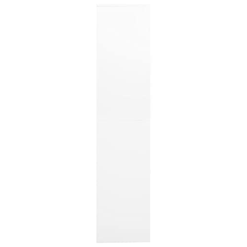 KTHLBRH Office Cabinet | Employee Locker Cabinet | Freestanding Metal File Cabinet | White Steel & Tempered Glass | 35.4"x15.7"x70.9