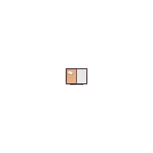 Lorell Dryerase/Bulletin Board Combo, 36"x48", Mahogany (LLR84171)