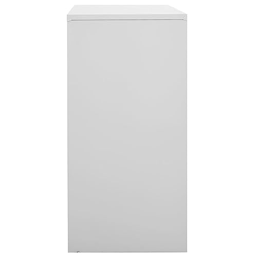 WEMYUFURN Steel Locker Cabinets Set of 5 Light Gray 35.4"x17.7"x36.4" - Office & Home Storage Organizers