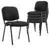 Wahson Low Back Stackable Stacking Chairs with Mesh Upholstery, Set of 5