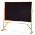 Quartet Reversible Black Melamine Chalkboard, 4 x 6 Feet, Includes Accessory Rail, Hardwood Frame (WTR406-810)
