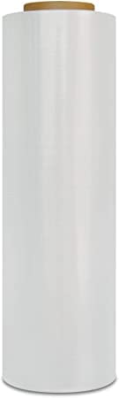 Stretch Film Wrap, Heavy Duty Shrink Wrap, Clear, 18 Inch x 1500 Feet, 80 Gauge 128 Rolls