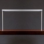 Koncept Sobre Task Lighting with 42 LED's in Warm Light and a Metallic Black Frame and Through Table Mount