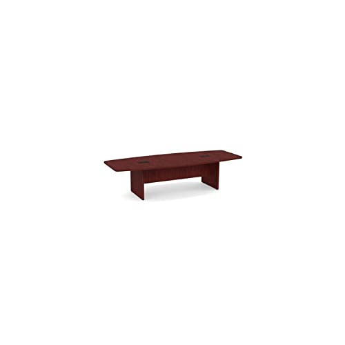 Generic 10 ft Modern Executive Boat Shaped Conference Room Table - Espresso Wood