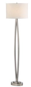 Dolan Designs 15000-09 1 Light Floor Lamp, Pwt, Nckl, B/S, Slvr.