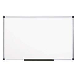 MasterVision Maya Magnetic Lacquered Steel Dry Erase Board, 4' x 6', Whiteboard with Silver Frame (MA2707170)