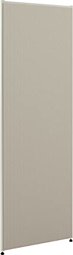HON Verse Panel, 72"H x 24"W, Light Gray Finish, Gray Fabric