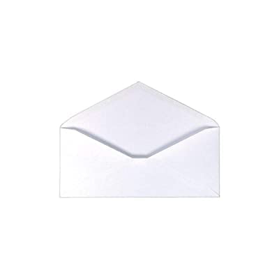 #6-3/4 White Wove V-Flap Envelopes, 3-3/5" W x 6-1/2" L, 24lb. - 5,000 Pack