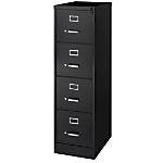 Realspace 22"D 4-Drawer Vertical File Cabinet, 52"H x 15"W x 22"D, Black Item # 606242