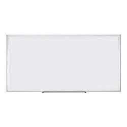 U Brands Dry Erase Board, 47 x 96 Inches, Melamine Non-Magnetic Surface, Silver Aluminum Frame (064U00-01), White