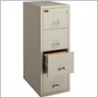 FireKing Fireproof 4-Drawer Vertical Legal File Cabinet - Parchment, Key Lock