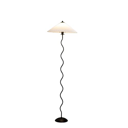 None Pleated Floor Lamp Japanese Type Living Room Bedroom Decor Desk Lamp (Color: E, Size: As Shown)