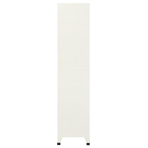 GOLINPEILO Metal Locker Storage Cabinet with 18 Lockable Doors, Gray and Blue Steel Organizer 35.4"x17.7"x70.9