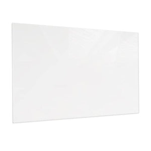 Glass Dry Erase Board (48" x 60"), White Surface with Eased Corners, Frameless Glass Board for Wall with Markers, Magnets, Eraser by Fab Glass and Mirror