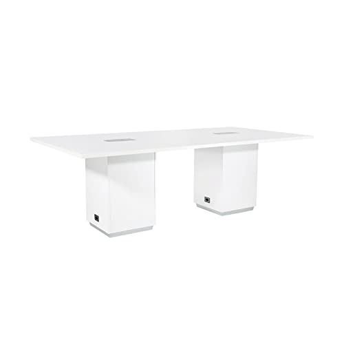 Generic Conference Room Table 8 ft White Modern Executive Rectangle Shaped - 96''L x 48''W x 30''H