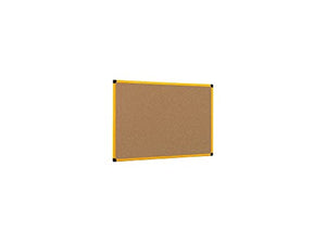 MasterVision Industrial Cork Bulletin / Pin Board, 40 x 60 Inches, Yellow Maya Frame (CA1511721)