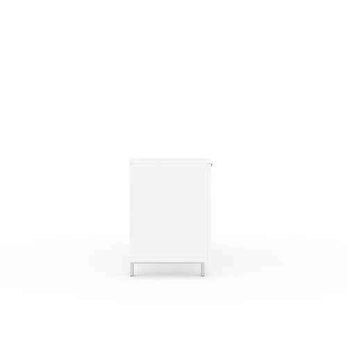 Unique Furniture Contemporary Credenza with File Drawers, Adjustable Shelves & Central-Locking System, White, 19.63 x 63 x 28.88 in.