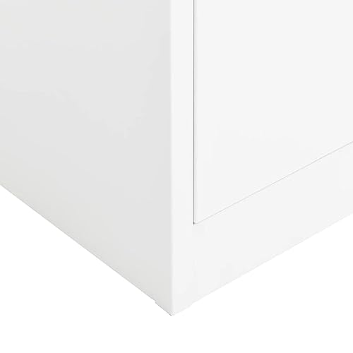 GaRcan Locker Cabinet White 90x40x180 cm Steel