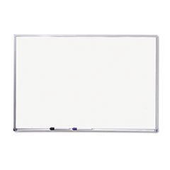 Mead 85358 Dry Erase Melamine White Board, 72 x 48, Silver Aluminum Frame