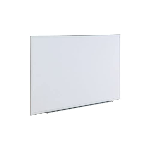 Universal Dry Erase Marker Board, Melamine, 60 x 36, Silver Aluminum Frame