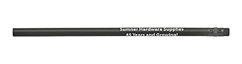 Pencil Guy Promotional Personalized Imprinted Black Matte Round Pencils - 1000 per box