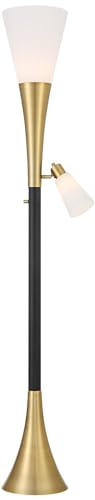 Possini Euro Design Fortuna Torchiere Floor Lamp with Reading Light