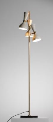 Generic Italian Marble Base Mid Century Brass Floor Lamp