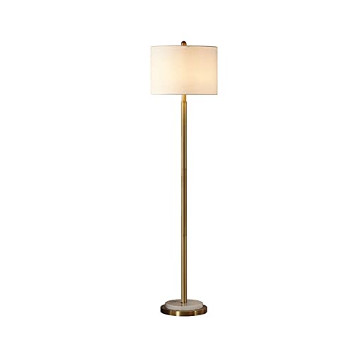 XZBXGZWY Brass Floor Lamp with Marble Base - Decorative Standing Lamp for Office, Living Room, and Bedroom