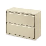 Lorell 2-Drawer Lateral File, 42 by 18-5/8 by 28-1/8-Inch, Putty