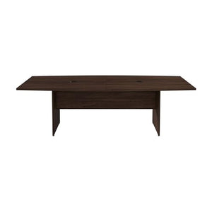 Bush Business Furniture Conference Table for 6-8 People | Boat Shaped 8 Foot Desk, 96W x 42D, Black Walnut